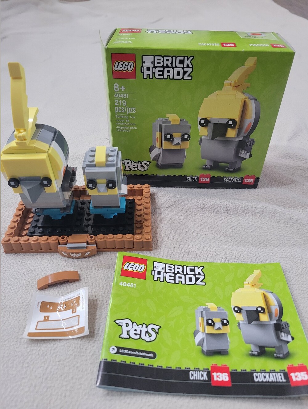 LEGO BrickHeadz Cockatiel & Chick Set - 40481